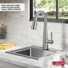 15&rdquo; Stainless Steel Workstation Kitchen Bar Sink Drop-In Undermount Single Bowl with WorkFlow&trade; Ledge and Accessories